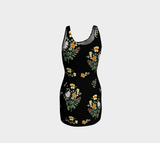 Floral Bodycon Dress - Objet D'Art