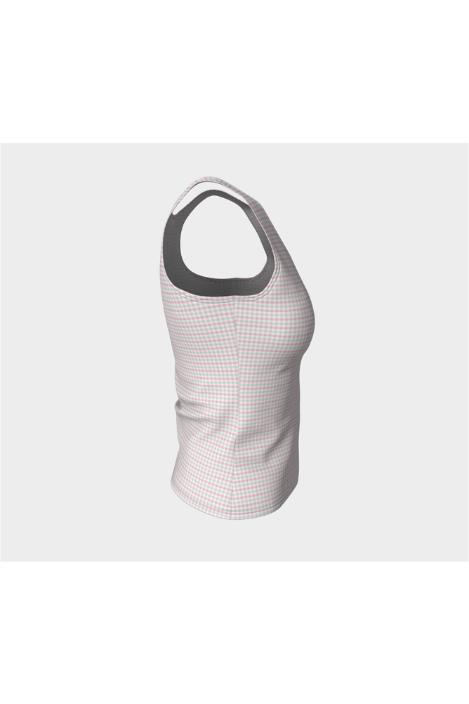 Pink Shepherd's Check Fitted Tank Top - Objet D'Art