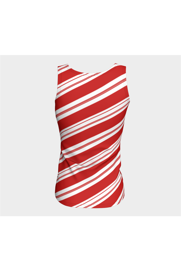 Candy Cane Fitted Tank Top - Objet D'Art