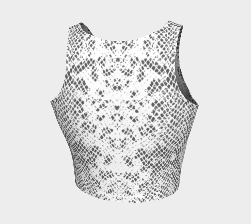 Snakeskin Athletic Crop Top - Objet D'Art