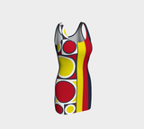 Circular Abstact Bodycon Dress - Objet D'Art