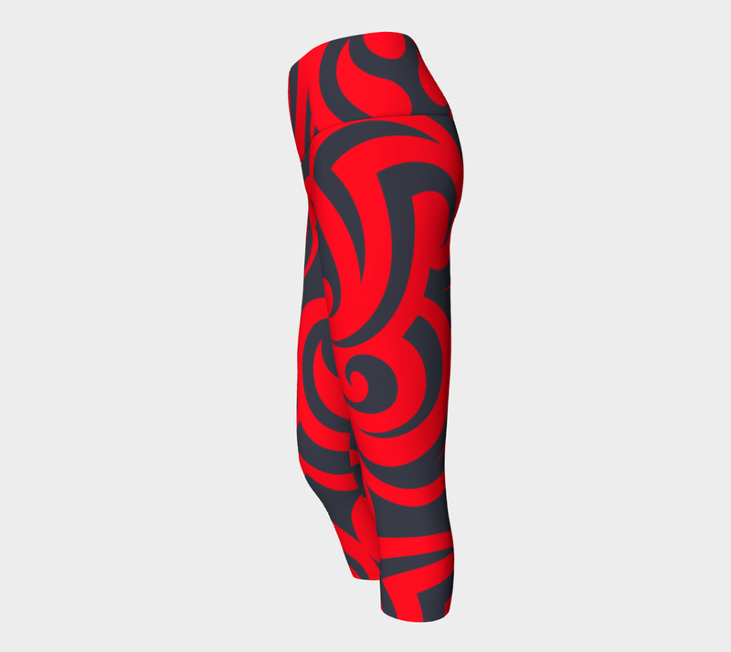 Tribal Scroll Yoga Leggings - Objet D'Art