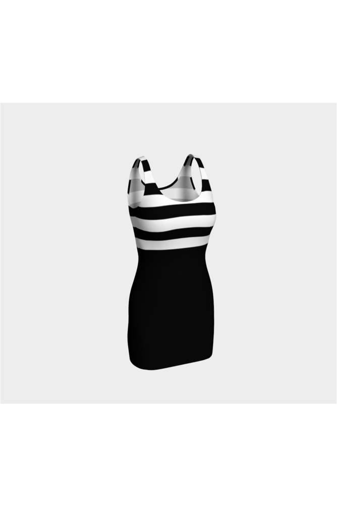 black & white stripe bodycon dress - Objet D'Art