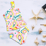colored splat print 2 Women's One Shoulder Backless Swimsuit (Model S44) - Objet D'Art