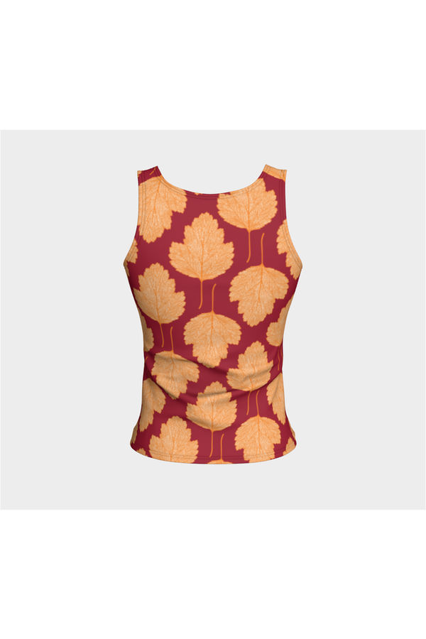 Autumn Leaf Fitted Tank Top - Objet D'Art