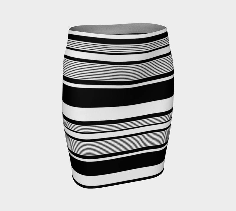 Striped Fitted Skirt - Objet D'Art
