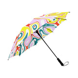 colored splat print 2 Semi-Automatic Foldable Umbrella (Model U05) - Objet D'Art