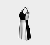 Black and White Flare Dress - Objet D'Art