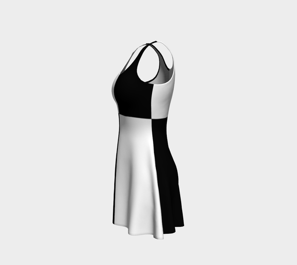 Black and White Flare Dress - Objet D'Art