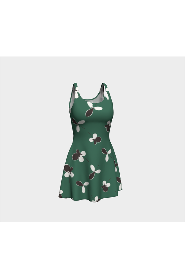 Myrtle Green Grand Flare Dress - Objet D'Art