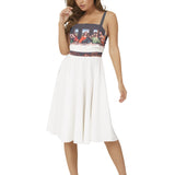 The Last Supper Sleeveless Square Neck Flare Hem Midi Dress - Objet D'Art