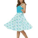Sleeveless Square Neck Flare Hem Midi Dress - Objet D'Art