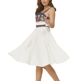 The Last Supper Sleeveless Square Neck Flare Hem Midi Dress - Objet D'Art