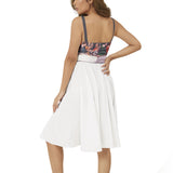 The Last Supper Sleeveless Square Neck Flare Hem Midi Dress - Objet D'Art