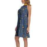 Tie Back Halter Neck Flared Dress - Objet D'Art