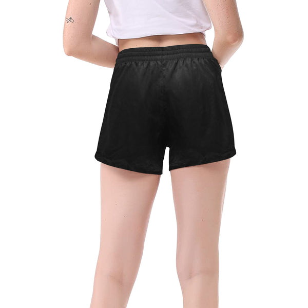 black 2 9k Women's Mid-Length Board Shorts (Model L55) - Objet D'Art