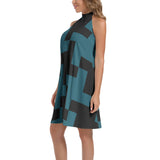 Tie Back Halter Neck Flared Dress - Objet D'Art