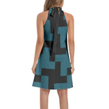 Tie Back Halter Neck Flared Dress - Objet D'Art