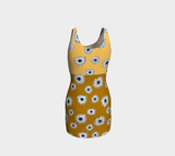 Floral Polka Dot Bodycon Dress - Objet D'Art