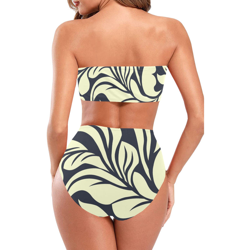 petal play print Chest Wrap Bikini Swimsuit (Model S36) - Objet D'Art