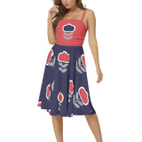 Sleeveless Square Neck Flare Hem Midi Dress - Objet D'Art