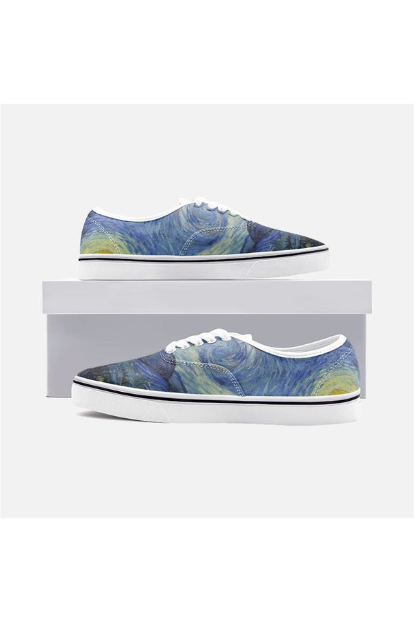 Van Gogh's Starry Night Unisex Canvas Shoes Fashion Low Cut Loafer Sneakers - Objet D'Art