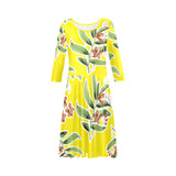 Floral Tethys Half-Sleeve Skater Dress - Objet D'Art