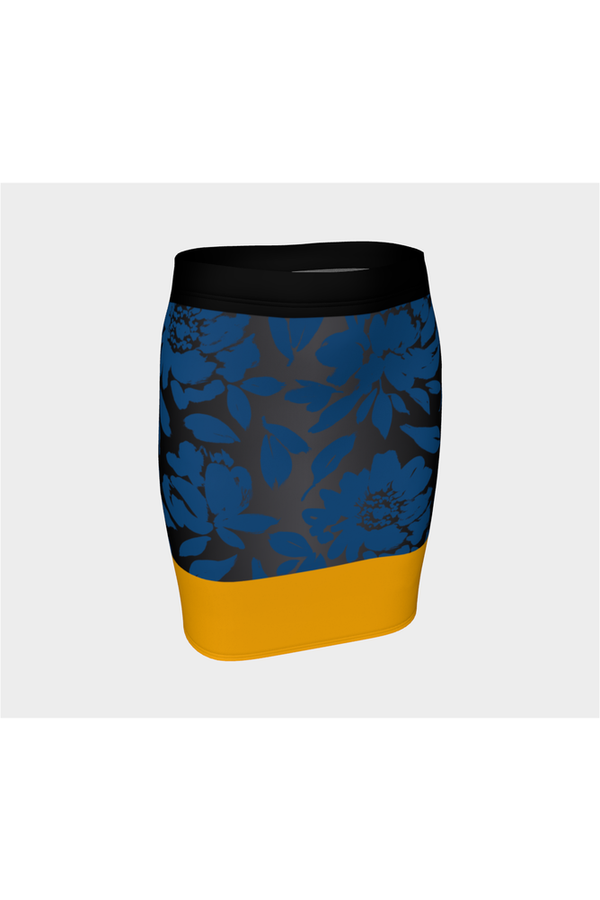 Floral Midnight Fitted Skirt - Objet D'Art