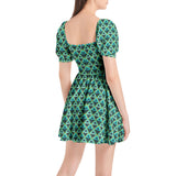 Puff Sleeve Sweetheart Neck Short Dress - Objet D'Art
