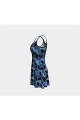 ISOClectic Blue Flare Dress - Objet D'Art Online Retail Store