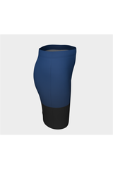 Two-Tone Blue Fitted Skirt - Objet D'Art