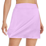 lavender solid print 2 Women's Golf Skirt with Pockets (Model D64) - Objet D'Art