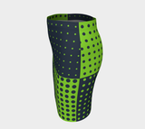 Vegan Green Polka Dot Fitted Skirt - Objet D'Art
