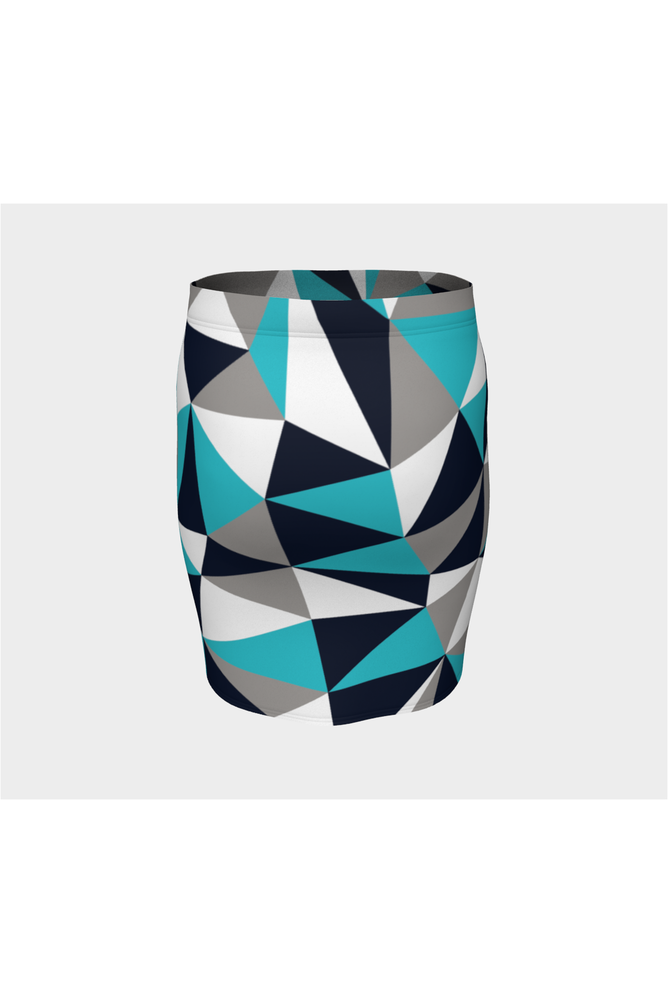 Calico Blue Fitted Skirt - Objet D'Art