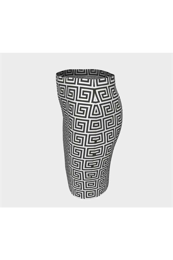 Greek Key Fitted Skirt - Objet D'Art Online Retail Store