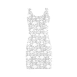 skull gray print Medea Vest Dress (Model D06) - Objet D'Art