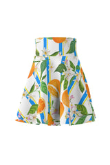 Orange Blossoms Women's Skater Skirt - Objet D'Art