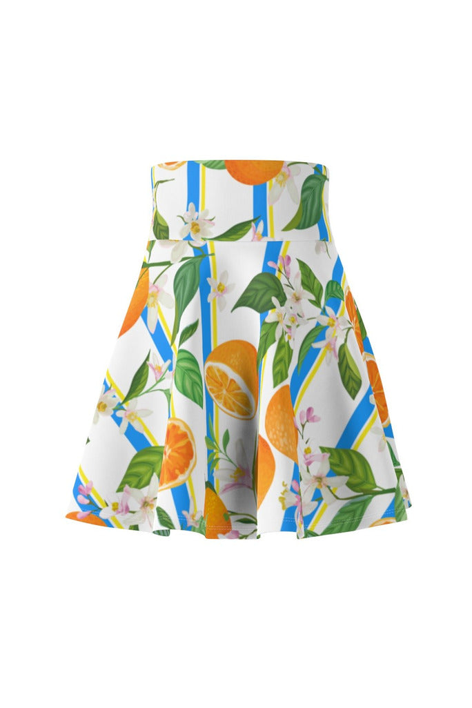 Orange Blossoms Women's Skater Skirt - Objet D'Art