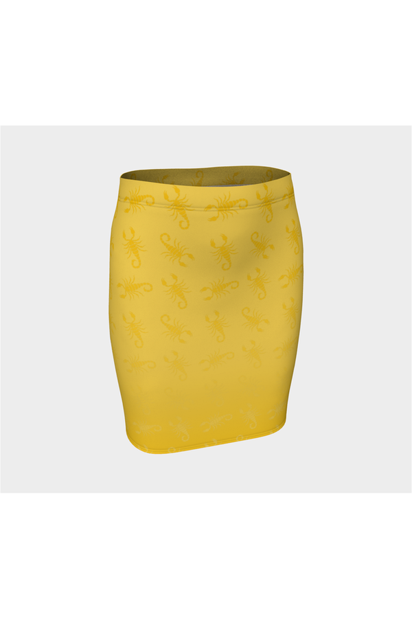 Golden Scorpion Fitted Skirt - Objet D'Art