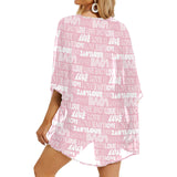 love print 9k Women's Kimono Chiffon Cover Up (Model H51) - Objet D'Art