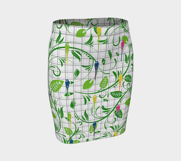 Parrot Matrix Fitted Skirt - Objet D'Art