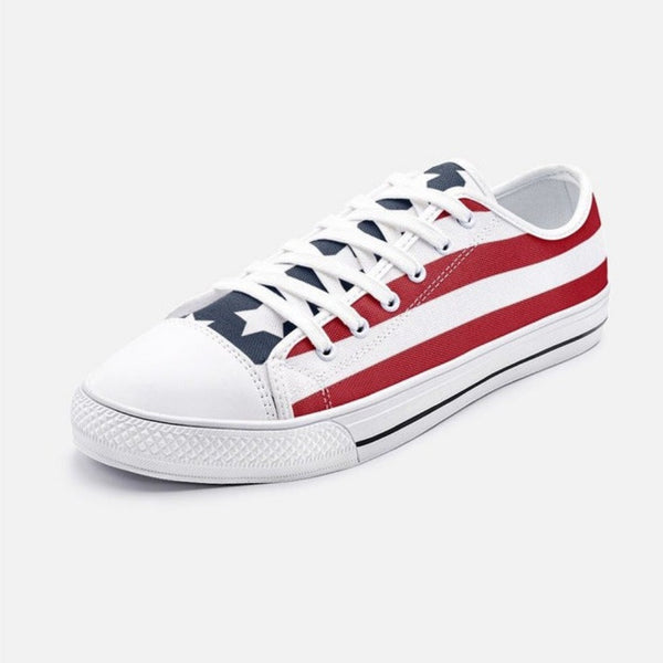 American Patriot Unisex Low Top Canvas Shoes - Objet D'Art