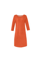 Polka Dot Rhea Loose Round Neck Dress - Objet D'Art