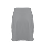gray solid print 2 Women's Golf Skirt with Pockets (Model D64) - Objet D'Art