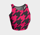 Houndstooth Striped Crop Top - Objet D'Art