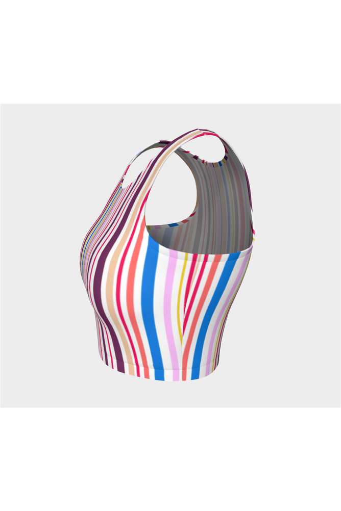 Multicolored Striped Athletic Top - Objet D'Art