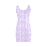 lavender key print 3 Medea Vest Dress (Model D06) - Objet D'Art