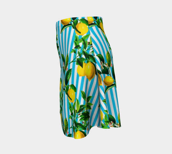 Lemony Stripes Flare Skirt - Objet D'Art