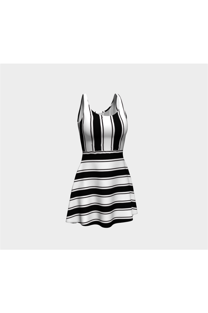 Boldly Striped Flare Dress - Objet D'Art