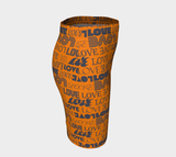 Love Print Fitted Skirt - Objet D'Art